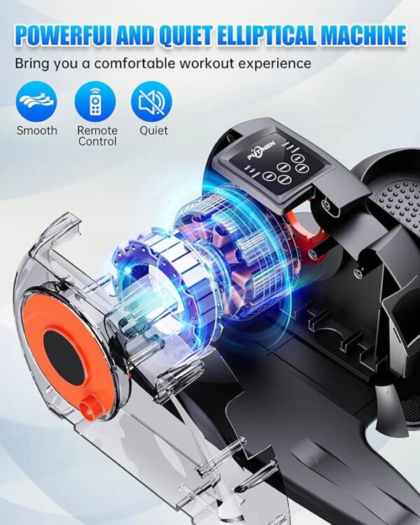 Under Desk Elliptical Machine, Electric Ellipse Leg Exerciser as Seen on Tv for Seniors with 12 Adjustable, Quiet Portable Elliptical Machine, Seated Pedal Exerciser with Remote Control - Image 6