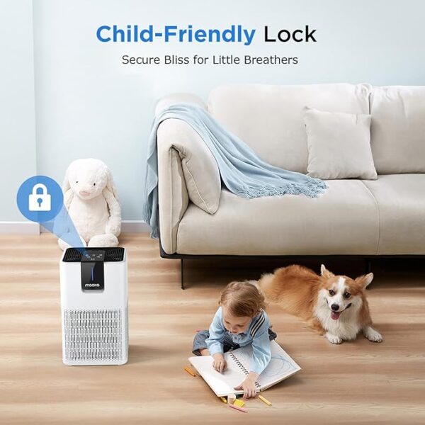 Air Purifiers for Home Large Room Up to 1250 Ft², MOOKA H13 HEPA Air Purifier for Pets Dust Odor Smoke, Aromatherapy Function, Air Cleaner with 15dB Quiet Sleep Mode for Bedroom Office Living Room - Image 3