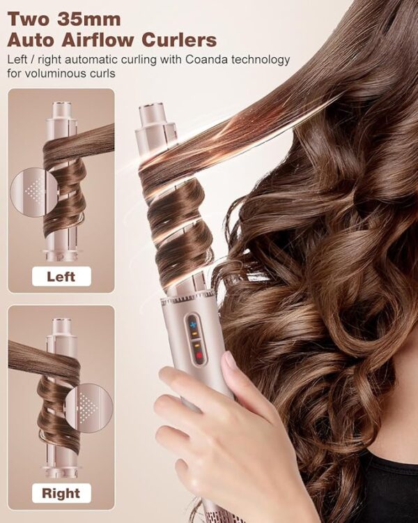 7MAGIC 7 in 1 Hair Styler & Hair Dryer Brush, 110,000 RPM High-Speed Blow Dryer with Negative Ions for Frizz-Free Styling Fast Drying Curling Volumizing Straightening, Hot Air Styler with Travel Case - Image 3