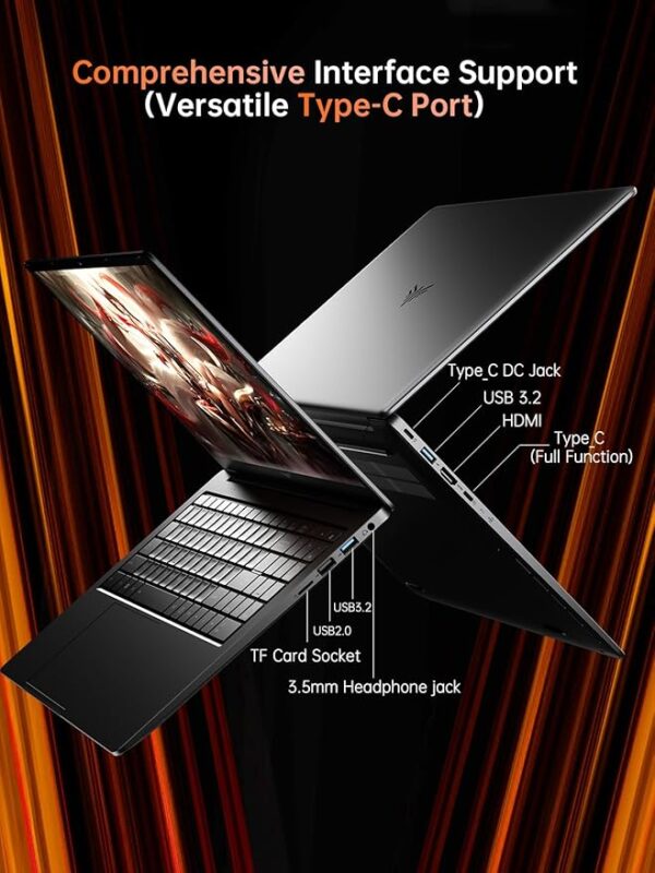 Gaming Laptop, Laptop with AMD Ryzen 7 5700U (8C/16T, Up to 4.3GHz), 16GB RAM 512GB NVMe SSD Laptop Computer, Radeon RX Vega 8 Graphics, 16.1-inch FHD Display, WiFi 6, 53Wh Battery, Backlit KB - Image 5