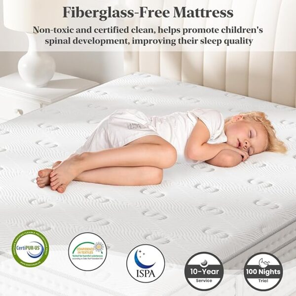 Queen Mattress, 14-Inch Luxury Hybrid Mattress, Fiberglass-Free Mattress in a Box with Gel-infused Memory Foam, Individual Pocket Spring for Motion Isolation-Edge Support,CertiPUR-US,10-Year Warranty - Image 6