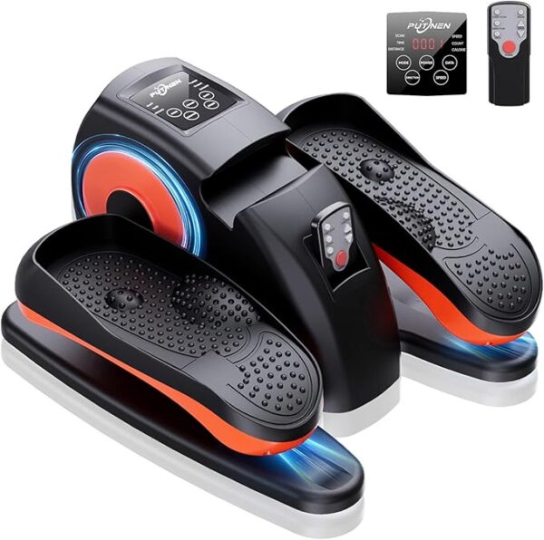 Under Desk Elliptical Machine, Electric Ellipse Leg Exerciser as Seen on Tv for Seniors with 12 Adjustable, Quiet Portable Elliptical Machine, Seated Pedal Exerciser with Remote Control