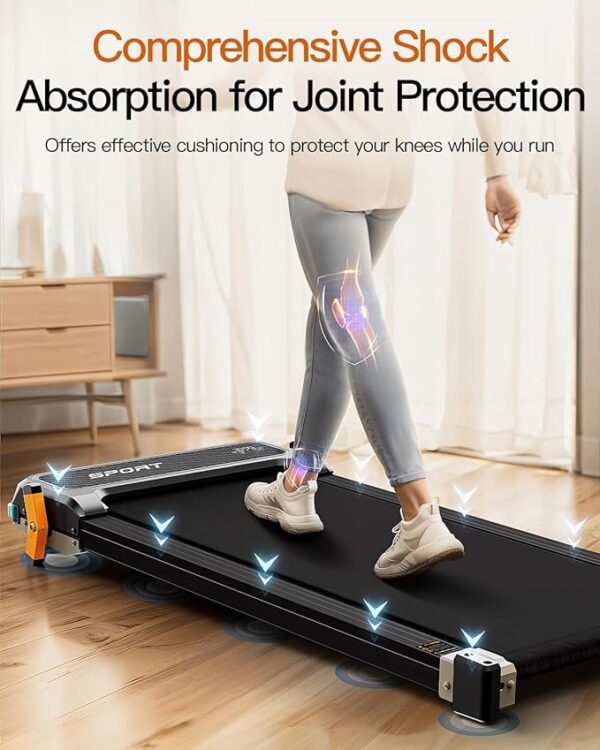 Versatile Walking Pad Treadmill with Incline - Dual-Sided Under Desk Treadmill with Foot Massage,2 in 1 Walking Treadmill for Home/Office, Portable Compact Treadmill with 330LBS Weight Capacity - Image 5