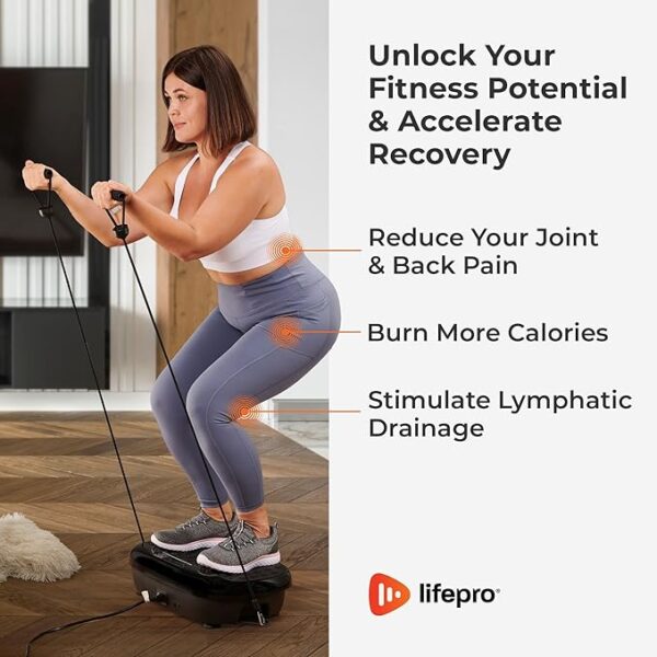 Lifepro Vibration Plate Exercise Machine with Magnetic Acupoints - Full Body Vibration Platform for Beginners and Recovery - Ideal Lymphatic Drainage Massager for Muscle Toning and Overall Fitness - Image 4