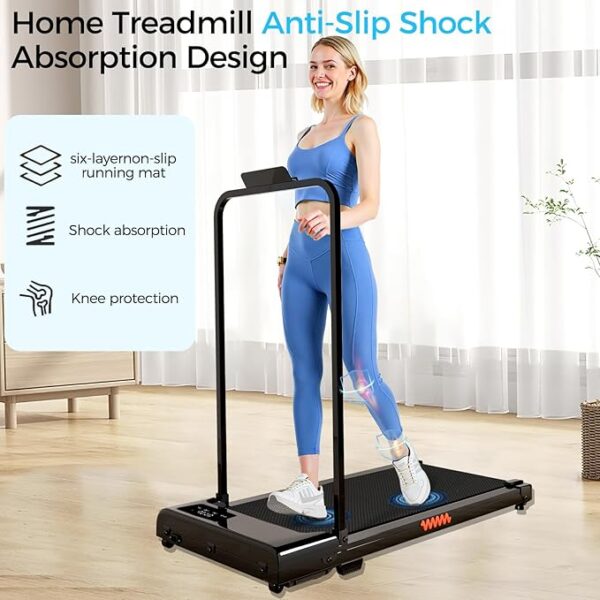 Walking Pad, 3.0HP Walking Pad Treadmill with Handle Bar, 3 in 1 Portable Under Desk Treadmills for Home,Foldable Treadmill for Small Space,Compact Home Treadmills with Remote Control,300LBS Capacity - Image 5