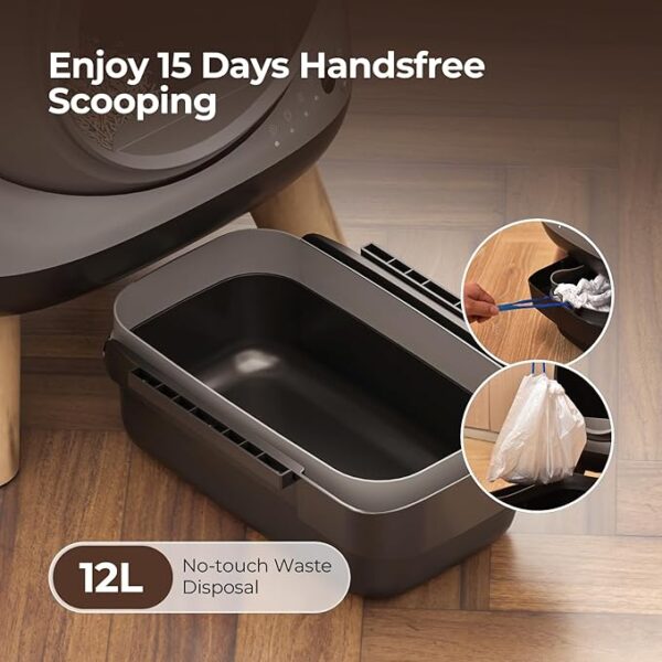 Self Cleaning Litter Box, ZHMZ G1 Automatic Cat Litter Box for Cats, Robot with Large Openning/Odor-Control/Dual Safety Protection - Image 5