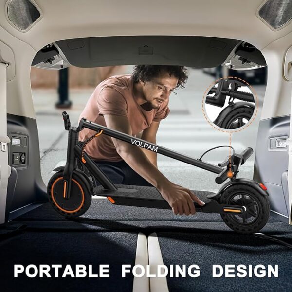 VOLPAM Electric Scooter, Powerful 350W/500W Motor, Max 12/19/28Miles Long Range, Top Speed 16/19/21 MPH, 8.5" /10'' Solid Tires, E Scooter for Adults and Teens - Image 6