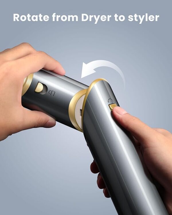 Easywave Air Wrap Hair Styler: Flexible 5 in 1 Air Styling & Drying System, Professional Air Wrap Hot Air Brush Set for Fast Drying, Curling Volumizing Smoothing & Styling, Oval Brush, Concentrator - Image 6