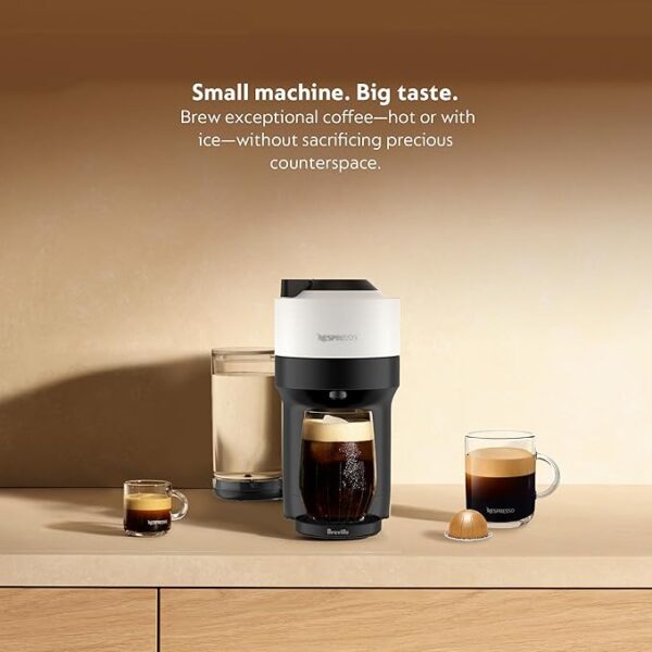 Nespresso Vertuo Pop+ Coffee and Espresso Maker by Breville with Milk Frother, Coconut White - Image 4