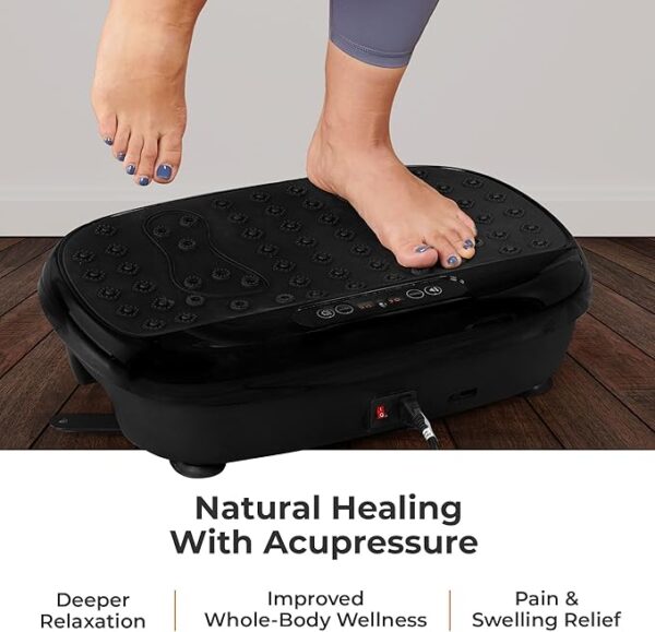 Lifepro Vibration Plate Exercise Machine with Magnetic Acupoints - Full Body Vibration Platform for Beginners and Recovery - Ideal Lymphatic Drainage Massager for Muscle Toning and Overall Fitness - Image 2