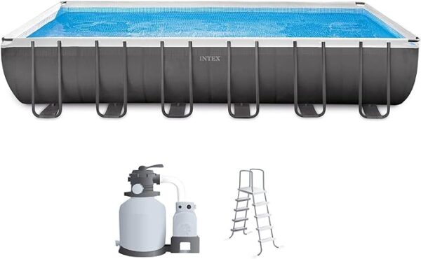 INTEX ZX100 Auto Pressure Side Pool Cleaner and 24 Foot x 12 Foot x 52 Inch Rectangular Ultra XTR Frame Swimming Pool with Pump - Image 5