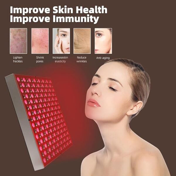 LED-Red-Light-Therapy-Device - 45W LED Panel Deep 660nm and Near-Infrared 850nm LED Light Combo for Skin Beauty, Pain Relief of Muscles and Joints - Image 3