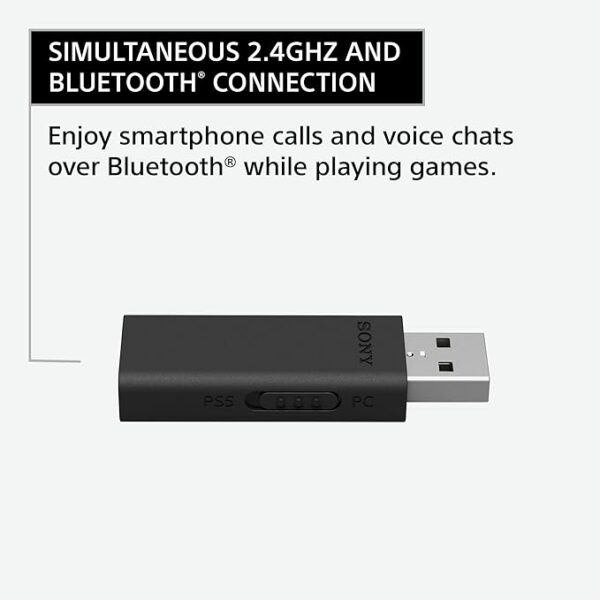 Sony INZONE H9 Gaming Headset, Wireless Noise Canceling Bluetooth Headset with Microphone, 360 Spatial Sound, for PC and PS5 (WH-G900N), Black - Image 2
