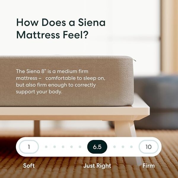 Siena 8” Twin Mattress - Gel Memory Foam - Medium Firm - 180 Night Trial - Premium Pressure-Relieving Layers - 10 Year Manufacturer Warranty - CertiPUR-US® Certified - Image 6