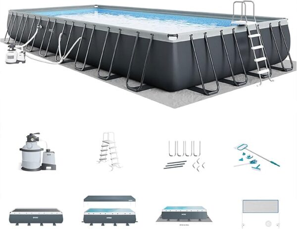 Intex 32' x 16' x 52" Ultra XTR Rectangular Outdoor Swimming Pool Set with Pump