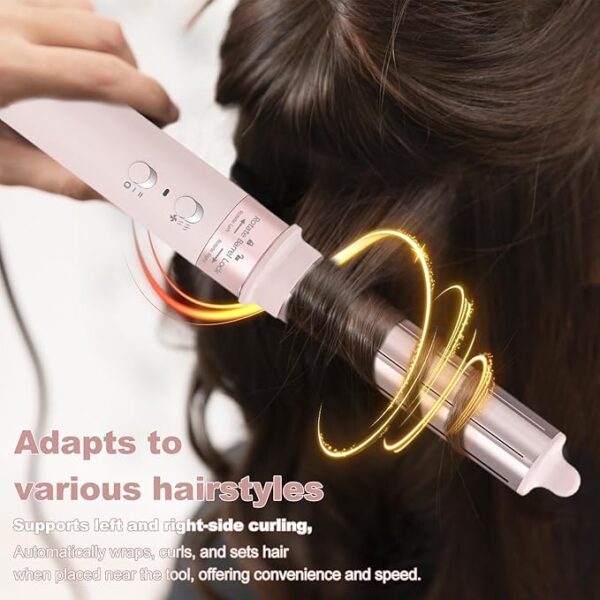 6 in 1 Hair Dryer Brush Set High-Speed 110,000 RPM Ionic Hot Air Styler with Auto Curlers Intelligent Heat Control Negative Ionic Blow Dryer for Fast Drying Curling Straightening Volumizing with Case - Image 6