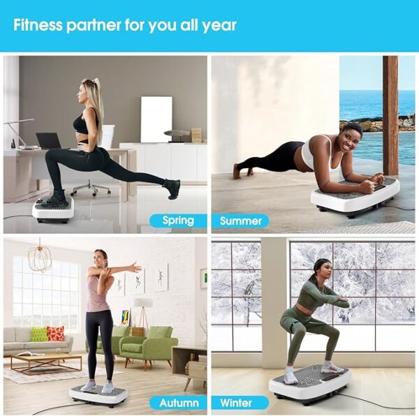 Vibration Plate Exercise Machine for Lymphatic Drainage Weight Loss,SoftGym Power Vibration Plate 300-400 Lbs Capacity Full Whole Body Workout Vibration Platform,Waver Vibration Plate for Home Fitness - Image 5