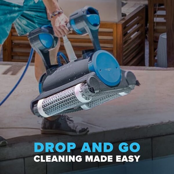 Dolphin Premier Robotic Pool Cleaner (2025 Model) with Multimedia, Oversized Leaf Bag, Standard & Ultrafine Filters, Weekly Timer, Waterline Cleaning & More — for In-ground Swimming Pools up to 50ft - Image 6
