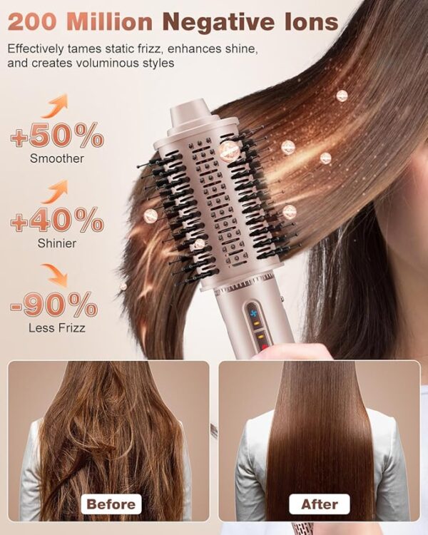7MAGIC 7 in 1 Hair Styler & Hair Dryer Brush, 110,000 RPM High-Speed Blow Dryer with Negative Ions for Frizz-Free Styling Fast Drying Curling Volumizing Straightening, Hot Air Styler with Travel Case - Image 4