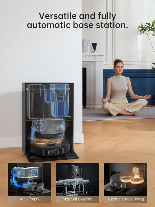 DREAME L20 Ultra Robot Vacuum and Mop with Mop-Extend, Auto Mop Removal & Raising, Washing and Drying, 7000Pa Suction, Self-Emptying, Self-Refilling, AI Obstacle Avoidance - Image 2