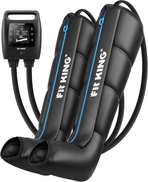 FIT KING Upgraded Recovery System, Cordless Full Leg Massager with Dynamic Air Compression, Reduces Muscle Pain and Improves Circulation, Fast Recovery for Athletes, FSA-HSA Approved (Large)