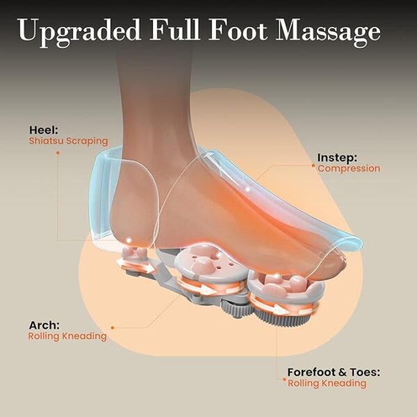 Foot Massager for Plantar Fasciitis, FSA HSA Eligible Upgraded Full foot Shiatsu Massage, Remote Control Multi-Level Settings, Feet massager for Neuropathy, Gifts for Men, Women, Fits Up to 14" - Image 2