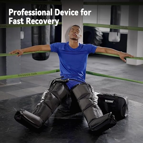 FIT KING Air Compression Recovery System,Dynamic Compression Massage Boots for Circulation Improvement and Fast Recovery,Sequential Compression Device for Athletes,FSA HSA Approved (Medium) - Image 5
