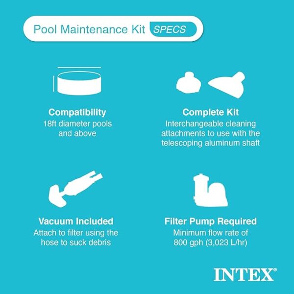 Intex 26373EH 32ft x 16ft x 52in Ultra XTR Frame Above Ground Rectangular Swimming Pool Set with Sand Filter Pump, Ladder, Cover, & Maintenance Kit - Image 2