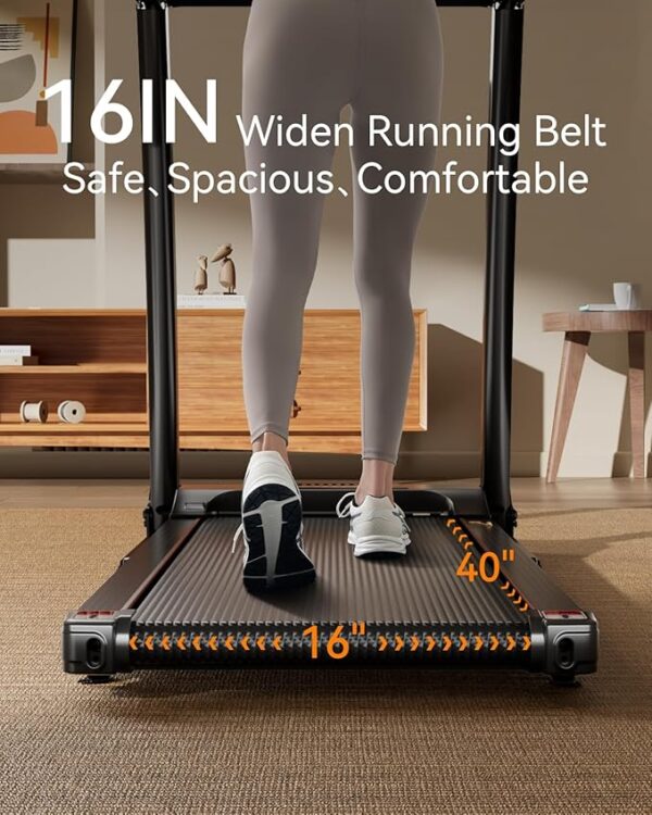 Treadmill for Home, 3.0 HP Treadmill with Incline, Heart Rate Sensors, Digital Display for Walking, Running, and Indoor Fitness Workouts - Image 3