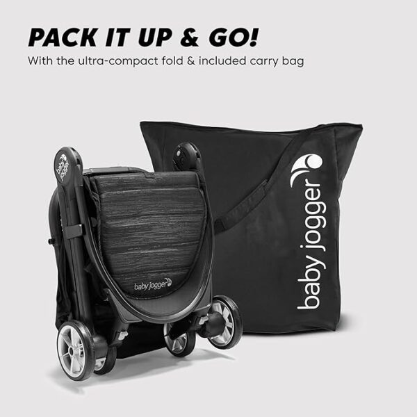 Baby Jogger City Tour 2 Ultra-Compact Travel Stroller, Jet, Lightweight, Foldable, Ideal for Traveling - Image 3