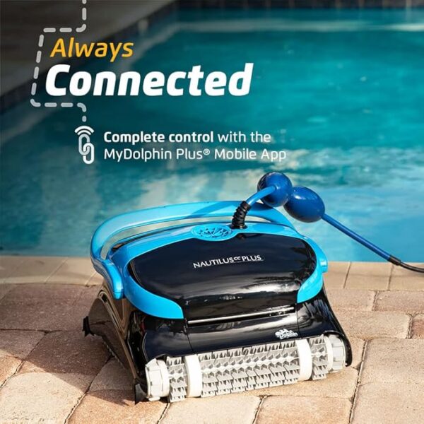 Dolphin Automatic Robotic Pool Vacuum Cleaner, Wall Climbing Scrubber Brush, Smart Navigation, Ideal for In-Ground Pools up to 50 FT in Length - Nautilus CC Plus Wi-Fi - Image 5