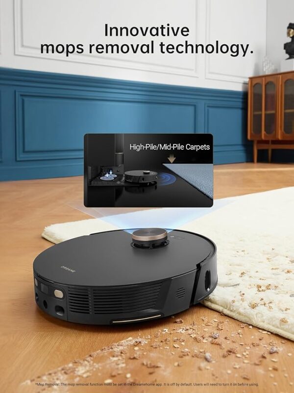 DREAME L20 Ultra Robot Vacuum and Mop with Mop-Extend, Auto Mop Removal & Raising, Washing and Drying, 7000Pa Suction, Self-Emptying, Self-Refilling, AI Obstacle Avoidance - Image 3