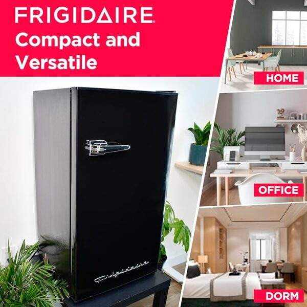 Frigidaire EFR331 Single Door Compact Refrigerator - Adjustable Thermostat Control - Reversible Doors - Front Blackboard, Write and Erase - Ideal for Dorm, Office, RV, Room - Black, 3.2 Cubic Feet - Image 5