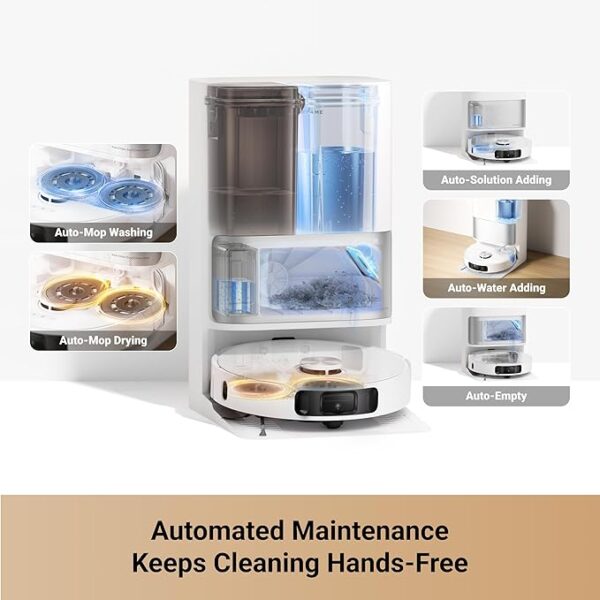DREAME L10s Ultra Gen 2 Robot Vacuum and Mop, 10,000Pa Suction, MopExtend Technology, All-in-One Base Station, Pet-Friendly, Versatile Carpet Cleaning, DuoScrub Mopping System, Smart Pathfinder Tech - Image 5