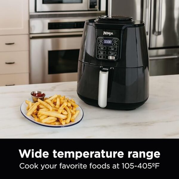 Ninja Air Fryer, Roast, Bake, Air Fry, Roast, Broil, Reheats, & Dehydrates, 4-in-1, Fries, Frozen Food, Veggies, and Juicy Meat, Less Oil, Easy Meals, Healthy Meals, Compact, 4 QT, Grey, AF101 - Image 7