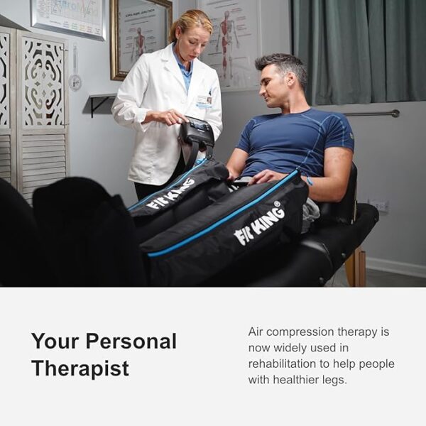 FIT KING Upgraded Recovery System, Cordless Full Leg Massager with Dynamic Air Compression, Reduces Muscle Pain and Improves Circulation, Fast Recovery for Athletes, FSA-HSA Approved (Large) - Image 5
