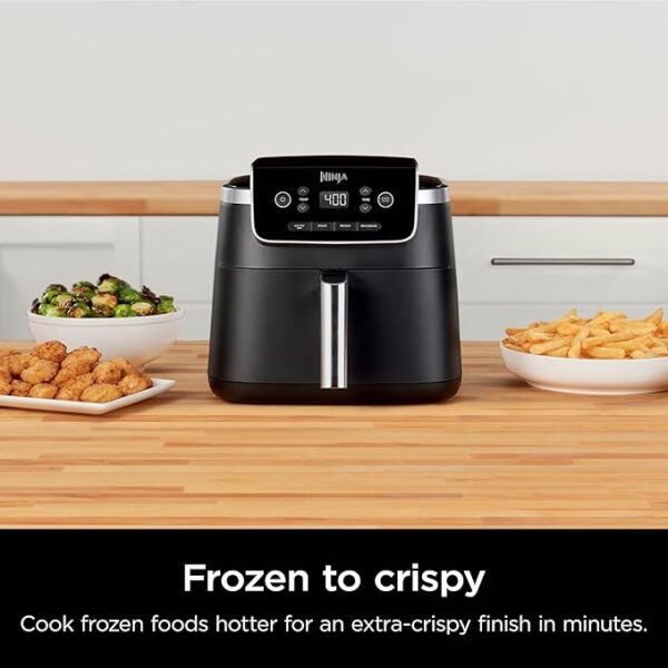 Ninja Air Fryer Pro 4-in-1 with 5 QT Capacity, Air Fry, Roast, Reheat, Dehydrate, Air Crisp Technology with 400F for hot, 120 Volts, Nonstick Basket & Crisper Plate, Grey, AF141 - Image 5