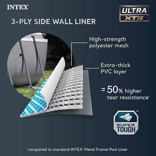 Intex 32' x 16' x 52" Ultra XTR Rectangular Outdoor Swimming Pool Set with Pump - Image 5