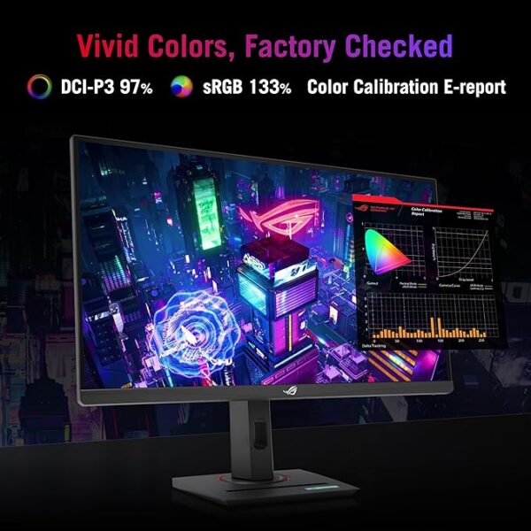 ASUS ROG Strix 27” QHD (2560x1440) HDR400 USB-C Gaming Monitor (XG27ACS), 180Hz,1ms, Fast IPS, 133% sRGB, Extreme Low Motion Blur Sync, G-Sync Compatible, DisplayWidget, Tripod Socket, 3 Year Warranty - Image 5