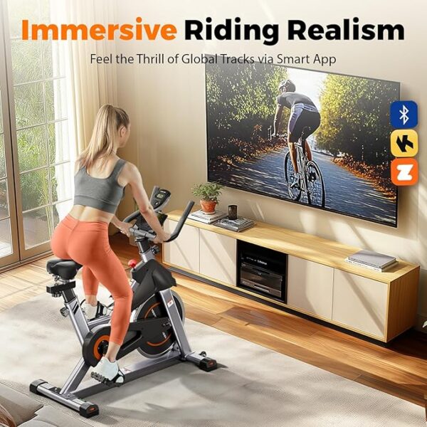 YOSUDA Indoor Cycling Bike Brake Pad/Magnetic Stationary Bike - Cycle Bike with Tablet Mount & Comfortable Seat Cushion - Image 3