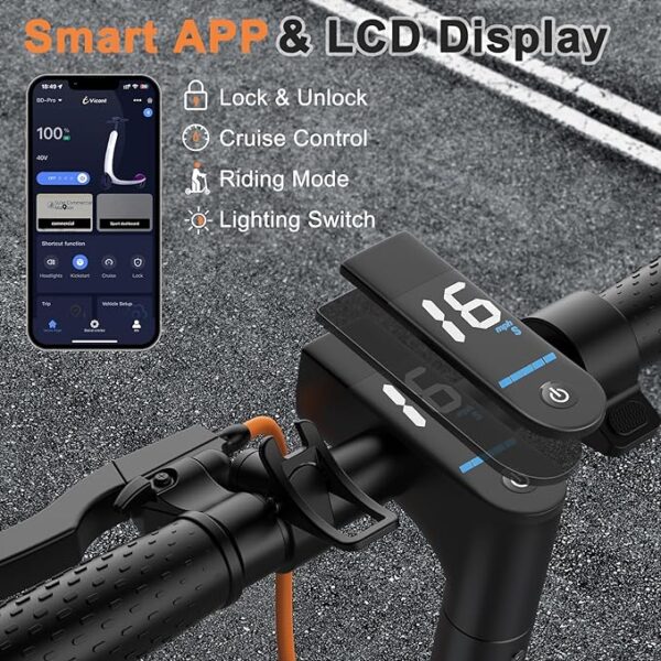 VOLPAM Electric Scooter, Powerful 350W/500W Motor, Max 12/19/28Miles Long Range, Top Speed 16/19/21 MPH, 8.5" /10'' Solid Tires, E Scooter for Adults and Teens - Image 2