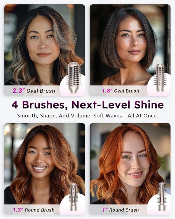Deluxe 8-in-1 Air Styler Pro 2025 by Rylena, Hair Dryer Brush for Fast Drying, Auto Curling, Smoothing&Volumizing, 8 Attachable Heads, 110,000 RPM High-Speed Multi Styler, 600M Ionic Care, Stone - Image 6