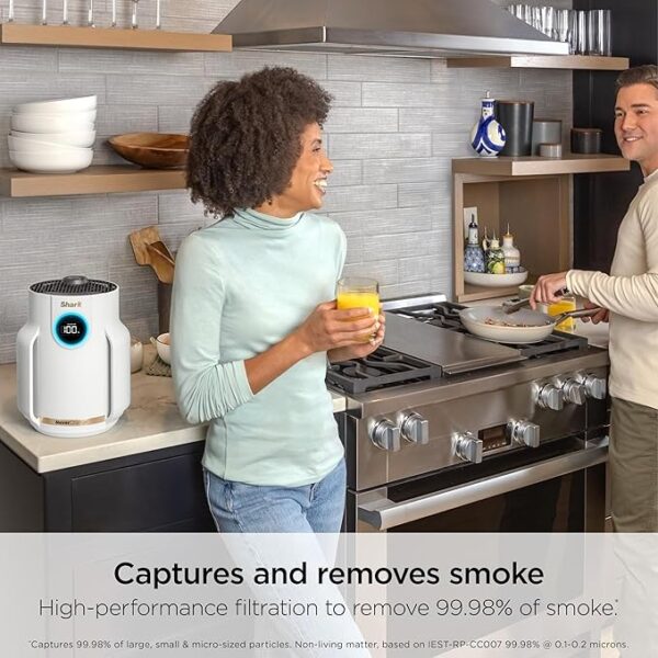 Shark NeverChange Air Purifier Compact Pro, Long-Lasting HEPA-Exceeding Filtration, For Pet Dander, Dust, Smoke, Allergens, Up to 250 sq. ft., Odor Neutralizer, Bedroom, Nursery, Dorm, HP072 - Image 2