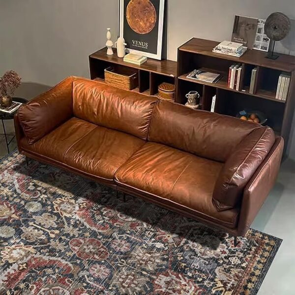 Washable Area Rugs - Perfect for Living Room, Bedroom, Kids Room, Nursery - Stain & Water Resistant Non-Slip, Pet & Child Friendly, Vintage Tribal Area Rugs (Rust, 4' x 6') - Image 3