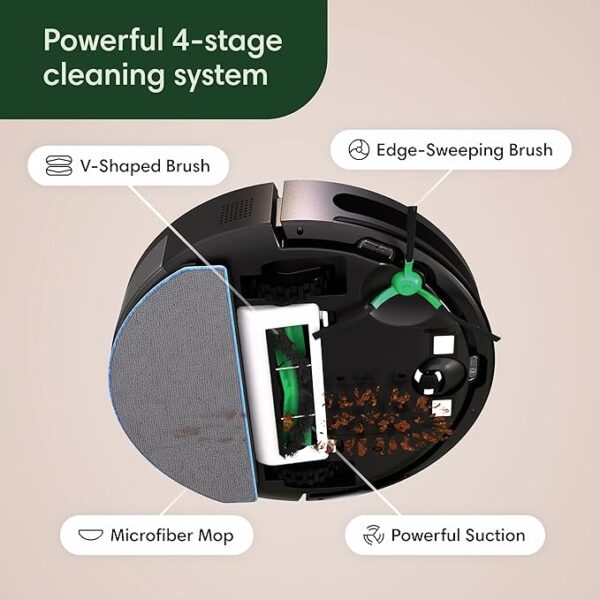 iRobot Roomba Robot Vacuum and Mop Combo (Y0140) - Vacuums and mops, Easy to use, Power-Lifting Suction, Multi-Surface Cleaning, Smart Navigation Cleans in Neat Rows, Self-Charging, Works with Alexa - Image 3