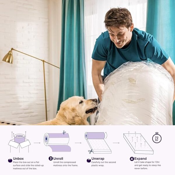 NapQueen Queen Size Mattress, 8 Inch Anula Green Tea Infused Memory Foam Mattress, Queen Size Mattress Bed in a Box, CertiPUR-US Certified Mattress - Image 2
