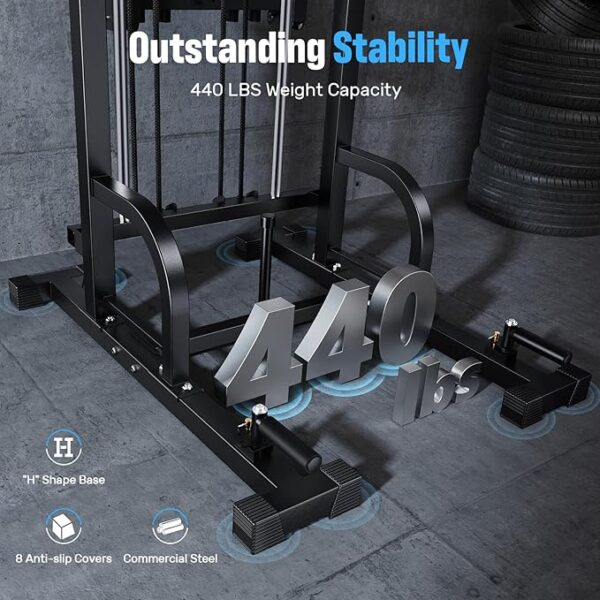 Sportsroyals Power Tower Pull Up Dip Station Assistive Trainer Multi-Function Home Gym Strength Training Fitness Equipment 440LBS - Image 5