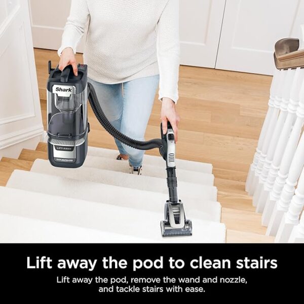 Shark Rotator Pet Pro Lift-Away ADV Upright Vacuum with HEPA Filter, DuoClean PowerFins HairPro and Odor Neutralizer Technology, Pet Hair Pickup, For Carpets & Hardfloors, Dark Grey, LA555 - Image 3