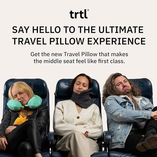 trtl Travel and Airplane Pillow - Real Sleeping Experience on Long Flights - Neck and Shoulder Support - Super-Soft, Lightweight, Easy-to-Carry, and Machine-Washable Flight Pillow - Image 4