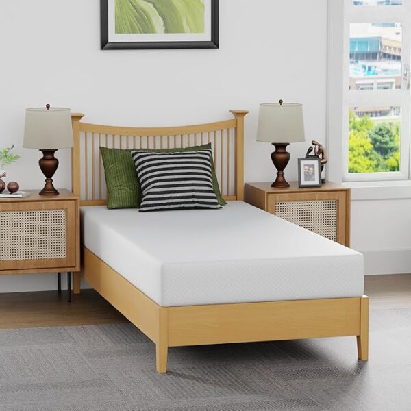 FDW 8 inch Twin Mattress Gel Memory Foam Mattress for Cool Sleep & Pressure Relief, Medium Firm Mattresses CertiPUR-US Certified/Bed-in-a-Box/Pressure Relieving (8 in, Twin) - Image 6